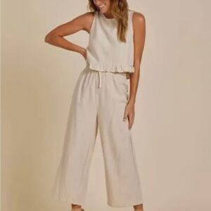 Rylee + Cru Wide Leg Linen Pants